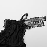 Gothic off shoulder lace corp Top