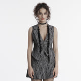 Goth Academy style lapel vest