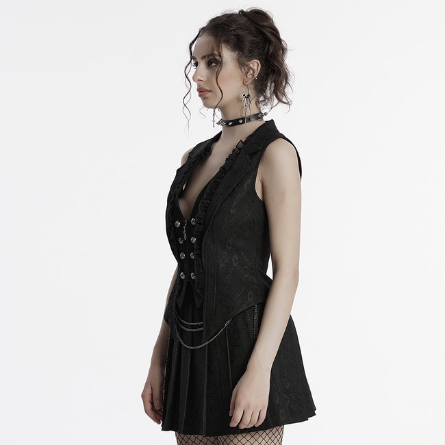 Goth Academy style lapel vest