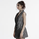 Goth Academy style lapel vest