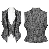 Goth Academy style lapel vest