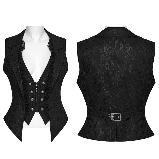 Goth Academy style lapel vest