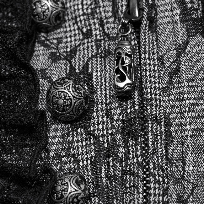 Goth Academy style lapel vest