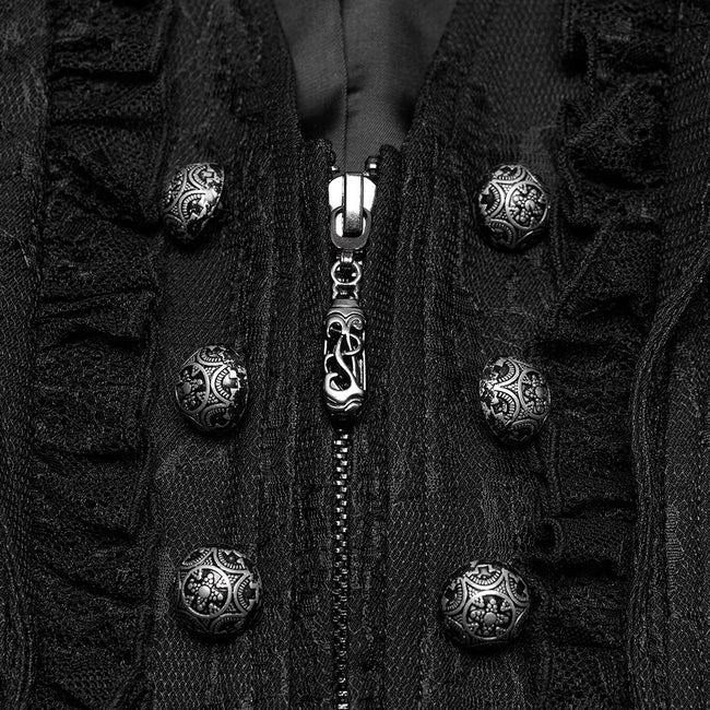 Goth Academy style lapel vest