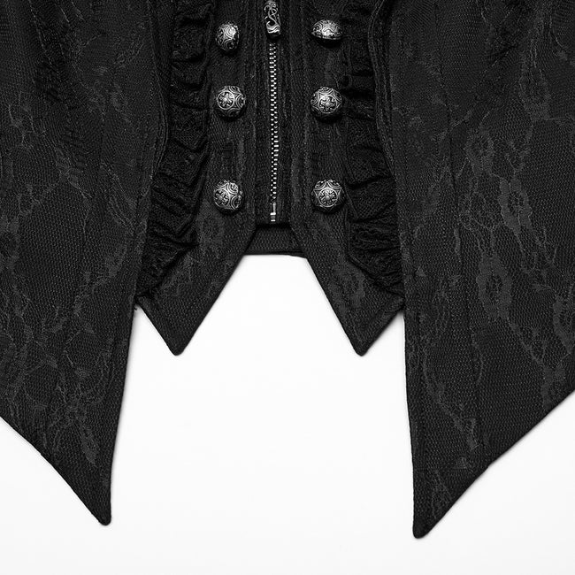 Goth Academy style lapel vest