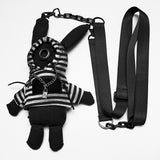 Velvet clown hat backpack doll Medium-length coat