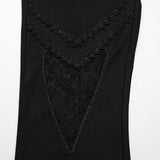 Gothic  V-shaped hollow flared pants