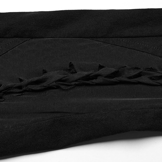 Punk burnt pattern hollow  trousers