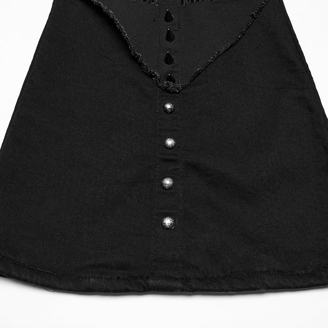 Punk hollow structured flared pants