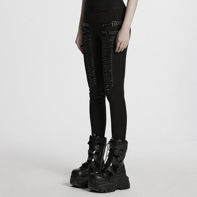 Punk 3D pleated leggings