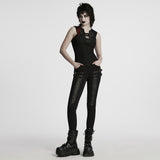 Punk 3D pleated leggings