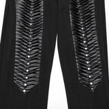 Punk 3D pleated leggings