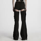 Punk detachable tassel pants