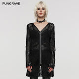 Punk striped cardigan sweater