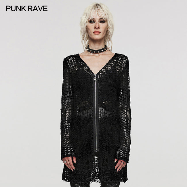 Punk striped cardigan sweater