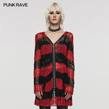 Punk striped cardigan sweater