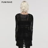 Punk striped cardigan sweater