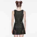 Punk sexy deep V-neck dress