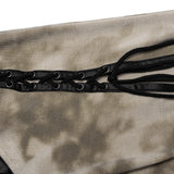 Punk cool drawstring slit skirt