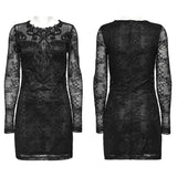 Goth formal elegant lace dress