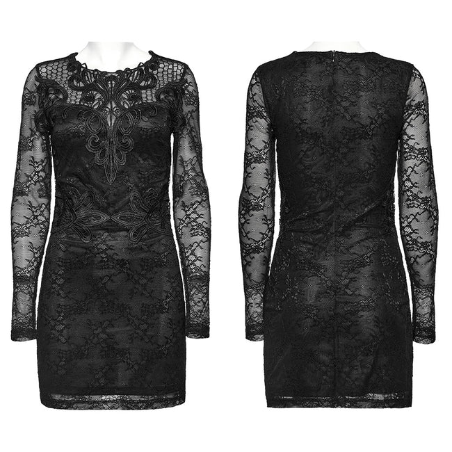 Goth formal elegant lace dress