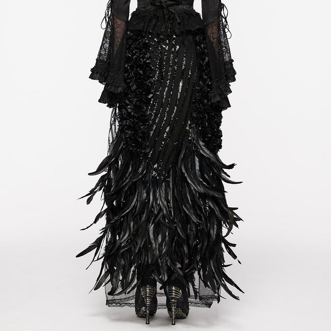 Gorgeous Feather Gothic Skirt