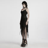 Goth irregular split dress