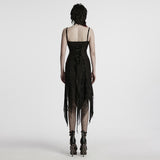 Goth irregular split dress