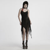 Goth irregular split dress