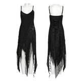 Goth irregular split dress