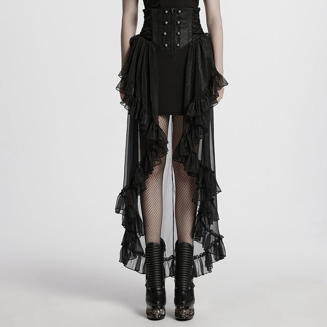 Gothic Romantic Chiffon Skirt