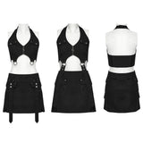 Punk halter neck dress