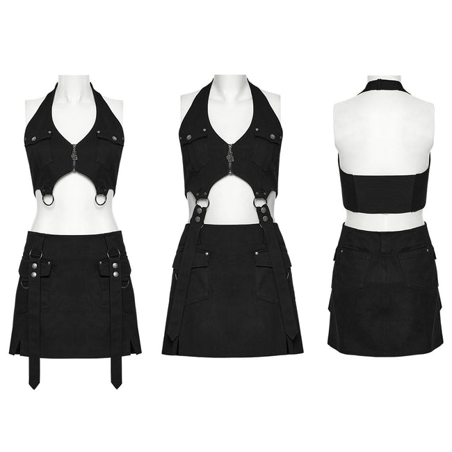 Punk halter neck dress