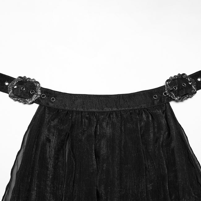 Gothic sexy goddess chiffon long skirt