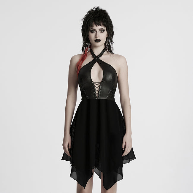 Punk halter neck dress