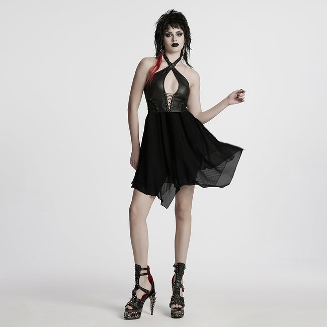 Punk halter neck dress