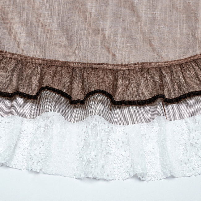 Gothic asymmetrical lace skirt