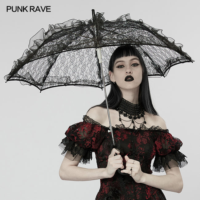 Gothic light lace umbrella