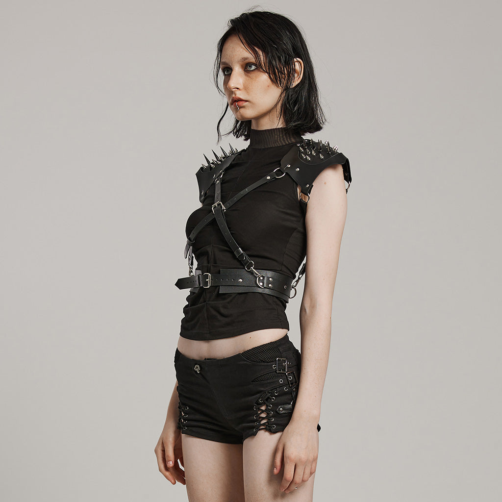 theredthread ♡ S shoulder harness tops THEREDTHREAD / ザレッドスレッド】S shoulder harness tops