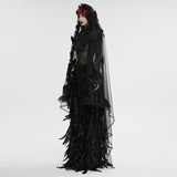 Gothic Dynamic Feather  Veil