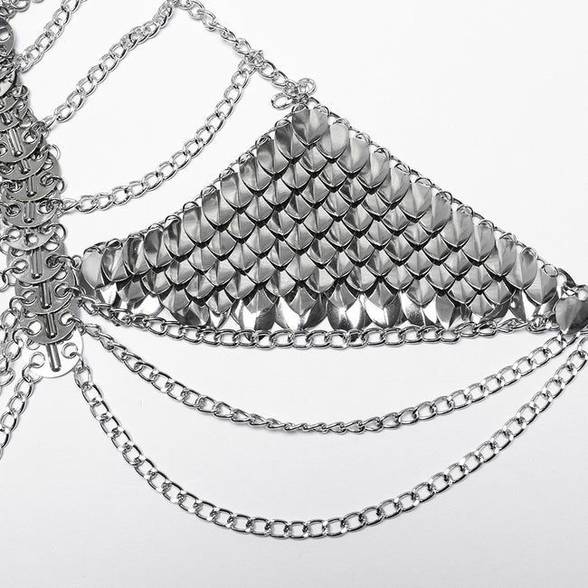Metal scale chest chain