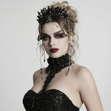 Gothic Gorgeous Black Crystal Headband