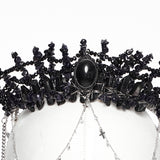 Gothic Gorgeous Black Crystal Headband
