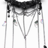 Gothic Gorgeous Black Crystal Headband
