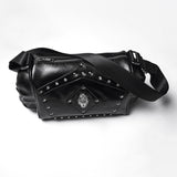 Punk Metal Leather Skull Bag