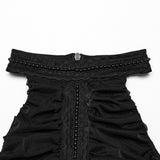 Gothic pleated halter neck top