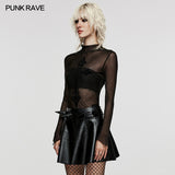 Goth stand collar Sexy T-Shirt