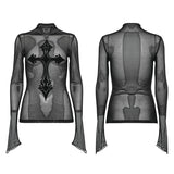 Goth stand collar Sexy T-Shirt