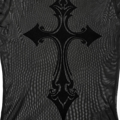 Goth stand collar Sexy T-Shirt