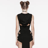 Wasteland hooded crop top